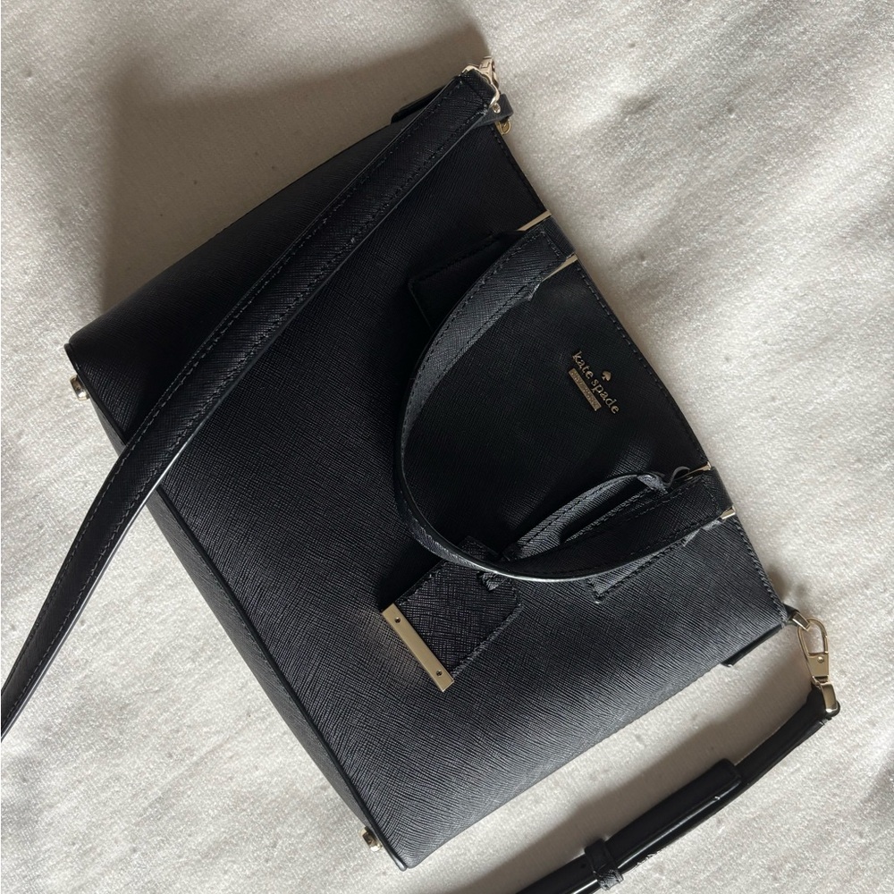 Kate Spade Black Leather Tote Bag